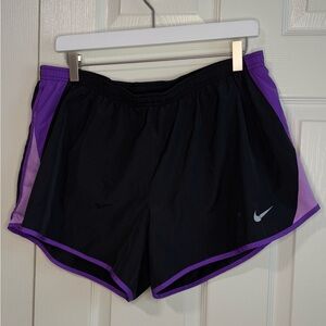 Nike Women's Black and Purple Running Shorts